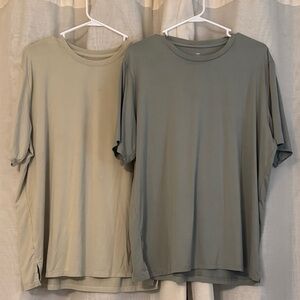 Set of Two Neutral T-Shirts. UA workout shirts